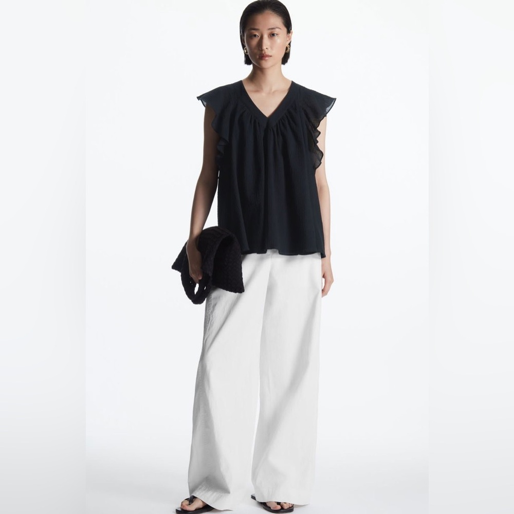 COS Ruffled Cap-Sleeve Blouse - Picture 4 of 12